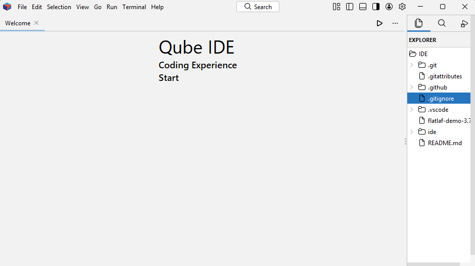 A screenshot of the IDE